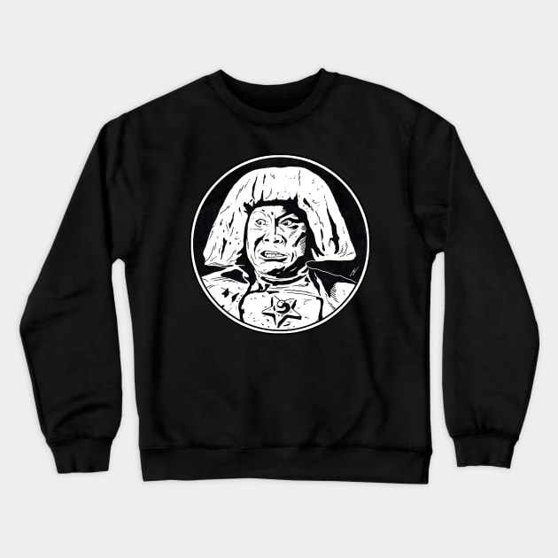 THE GOLEM (Circle Black and White) Crewneck Sweatshirt by Famous Weirdos